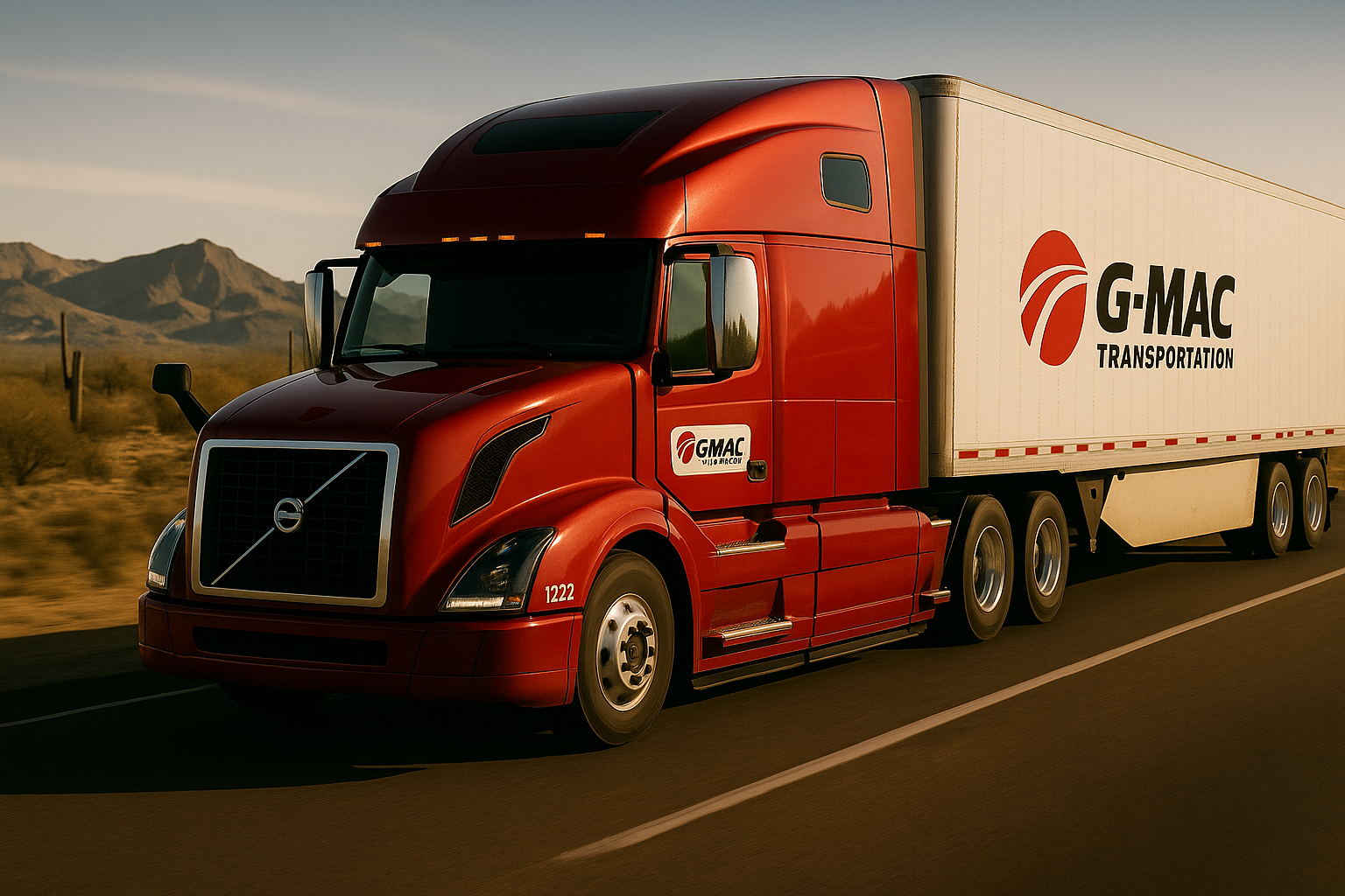 Semi-truck on the road